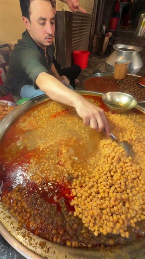 Mutton Chane Recipe 😱 Peshawar’s Style Mutton Cholay Nashta #shorts #streetfood