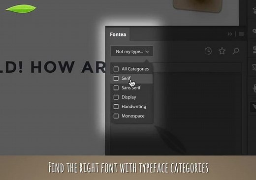 Fontea: Photoshop Schriftarten