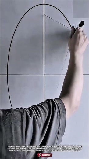 Perfect oval drawing wall tool 🎯 #shorts #diytools #innovation
