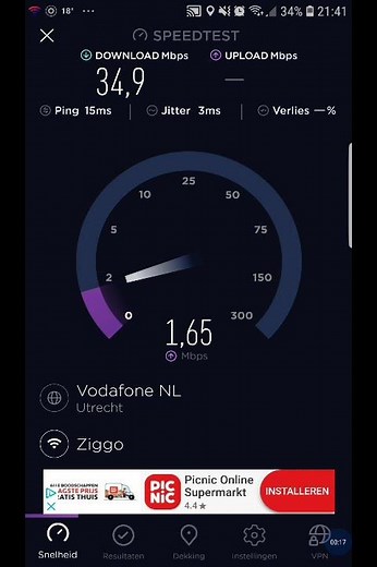 speedtest Ziggo alles in 1 2018