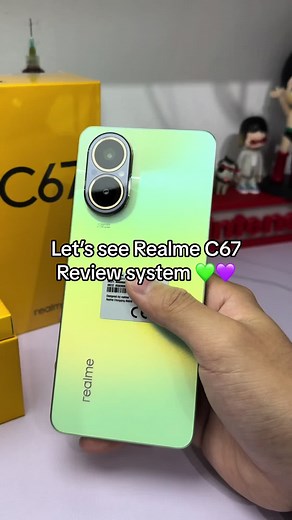 Realme C67 review system 💜💚 #realmec67 #realme #review #realmec67series #realmec67review #review