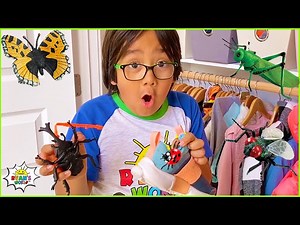 Ryan plays Hide and Seek Catching BUGS! and Learning Insect Facts! Funny Version! - Videos For Kids