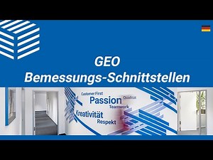 GEO | Schnittstellen zu den FRILO-Bemessungsprogrammen