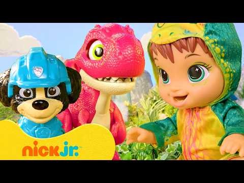 PAW Patrol Toys Rescue Dinosaurs from a Yukikosaurus! 🦖 w/ Rex | Nick Jr.