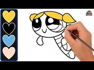 How to Draw Bubbles from Powerpuff Girls | Easy Step by Step for Kids