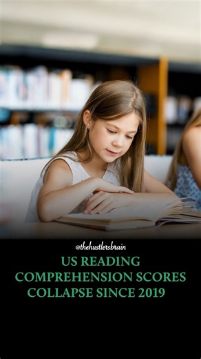 Hustlers Brain on Instagram: "American student reading comprehension has significantly declined since 2019, with assessments indicating difficulties in understanding grade-level texts and retaining basic meanings. This decline, worsened by the pandemic, remote learning, and lower classroom standards, threatens to hinder an entire generation's academic progress, according to education experts. Let us know your thoughts below ⬇️ - Follow @thehustlersbrain"