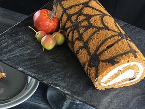 Spider Web Pumpkin Roll