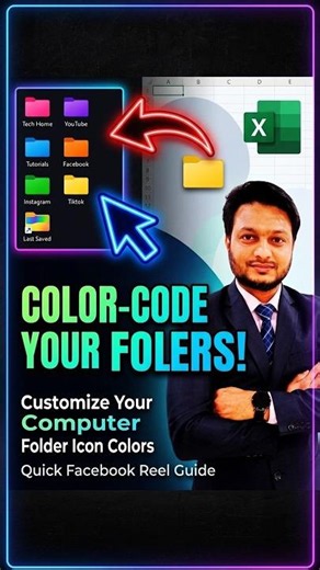How to Customize Computer🗂️ Folder Icon Colors Quickly! PC Tips! #computertips #shorts