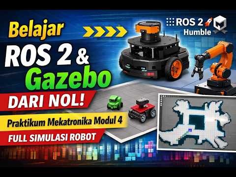 Belajar & Simulasi Robot di Gazebo ROS 2 Humble | MODUL 4 PRAKTIKUM MEKATRONIKA & ROBOTIKA