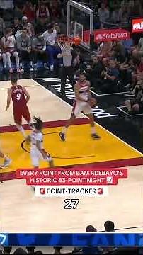 Bam Adebayo records the 2nd-highest scoring game in NBA history 🤯🙌