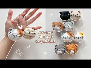 How to Crochet Mini Cat Keychains | Cute & Easy Crochet | Beginner Friendly 😺