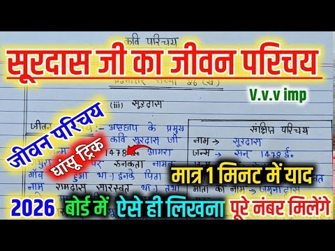 सूरदास जी का जीवन परिचय //Surdas ji ka Jivan Parichay //biography of Surdas /Surdas Jivan Parichay