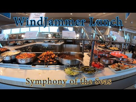 [4K] Lunch at the Windjammer Restaurant Symphony of the Seas Royal Caribbean 2018