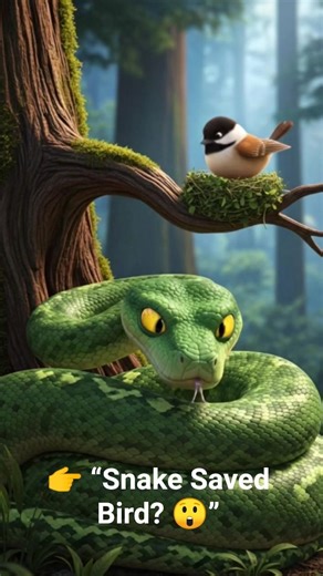 👉 “Snake Saved Bird? 😲”shorts #aistory #emotionalsto#3danimation #viralshorts #moralstory #ytshorts