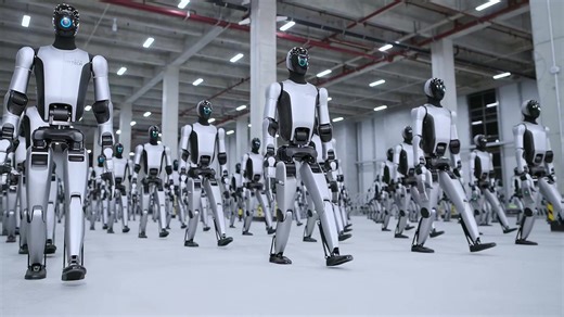 China’s intelligent robotics company, UBTech, has begun mass production and delivery of its first batch of hundreds of full-sized industrial humanoid robots, the Walker S2. The Walker S2 is set for phased deployment in industrial applications. The current production capacity has reached 300 units per month, with an expected annual delivery of over 500 units. The mass production site looks straight out of a sci-fi movie, featuring robots moving in unison, walking, and even self-recharging. | Xu Z