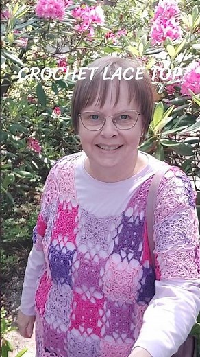 Crochet Lace Summer Top in Pastel Colors