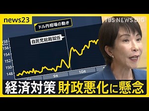 高市政権初の経済対策21.3兆円規模に　物価高対策が柱の一方…円安進行でさらに物価高の恐れ　消費者物価指数は50か月連続上昇【news23】｜TBS NEWS DIG