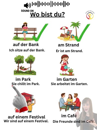 Where are you?🗣️ in the summer 🌞 #learngerman #german #germancourse