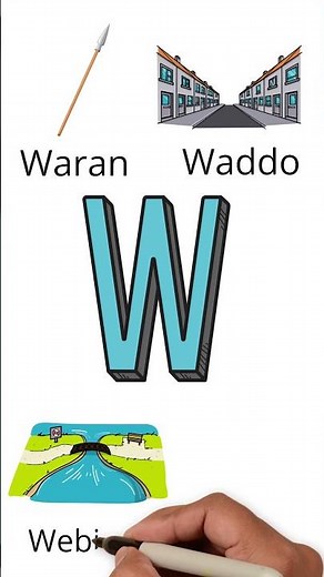 Somali Letters (W) | Barashada Xarfaha Af Soomaaliga (W) #somali #barashadacaruurta #afsoomaali