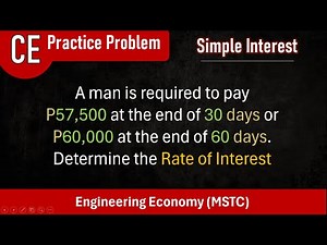 Engineering Economy - Simple Interest (Problem and Solution 3)
