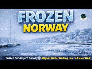 Sandefjord Winter Wonderland ❄️ Frozen Norway 4K Walk | Peaceful Snow Walk (Part 4)