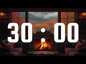 *NEW* 🍂 30-Minute Cozy Fall Autumn Countdown Timer | Study, Classroom, Focus | Hygge Ambience