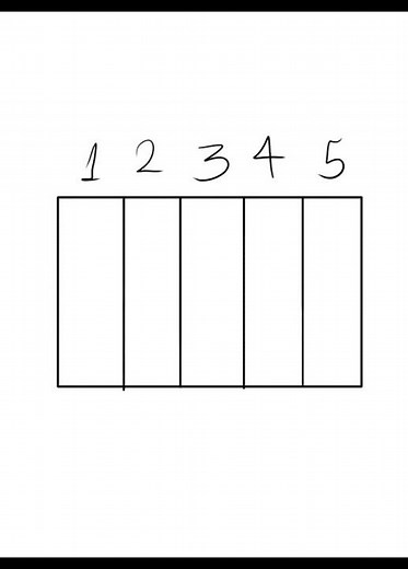 How to divide a rectangle or a square in five equal parts without any tools.