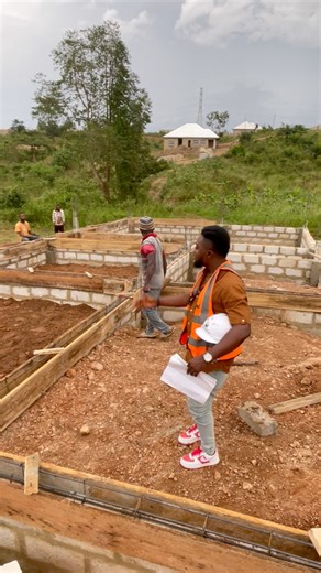 Tie or ground beams being put on the four bedrooms design we’re building at Trede , be inspired ❤️, we design and build #fyp #architecture #construction | Bra Bello Architectural and 3d Designs