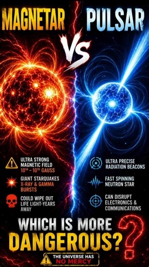 Magnetar vs Pulsar ⚡ Which Is the Deadliest Star? #shorts