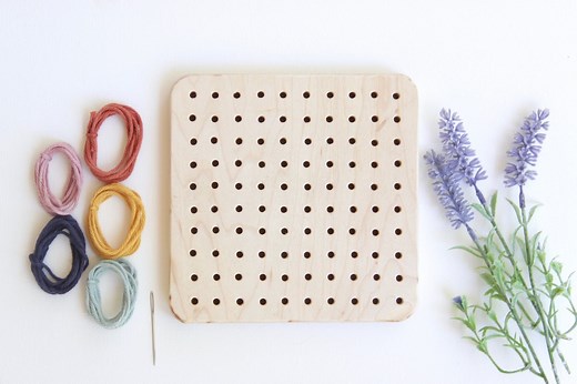 Wood Sewing Board: Montessori Lacing Toy With Yarn & Needle - Etsy