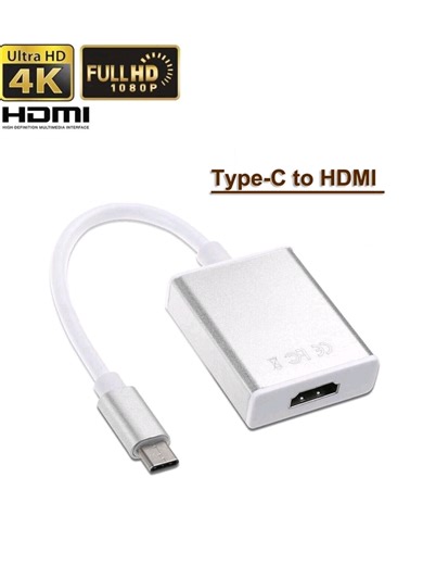 USB Type-C to HDMI Adapter – 4K Ultra HD ✨ Easily connect your phone, laptop, or tablet with USB-C to any TV, monitor, or projector using HDMI. Perfect for presentations, movies, gaming, and online classes. 🔹 Supports 4K Ultra HD & Full HD 1080p 🔹 Plug & Play – no drivers needed 🔹 Clear video & audio output 🔹 Strong aluminum body – durable & stylish 🔹 Compact & portable – easy to carry anywhere ✅ Compatible with USB-C devices that support video output 📺 Ideal for home, office, school, or b