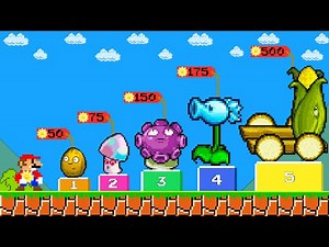 Super Mario Bros. Mario Can Collect All Plants in Plants vs Zombies | PixSaga Mario