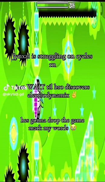 Jynxzi's Geometry Dash Struggles with Electrodynamix