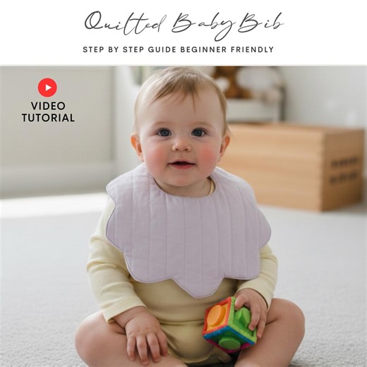 Quilted Baby Bib Sewing Pattern | Beginner-friendly PDF With 2 Sizes - Etsy