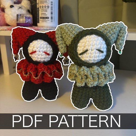 Crochet Pattern – Whimsical Jester/clown Plushie – PDF Amigurumi Tutorial - Etsy