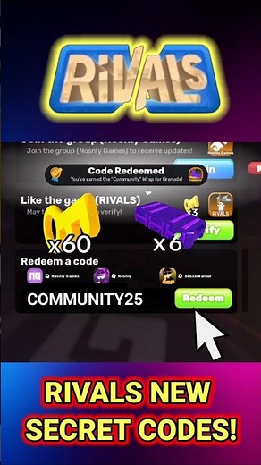 🔥 NEW RIVALS CODES 2026! FREE SKIN CASES & KEYS 😱 #shorts