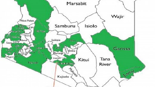 Largest counties in Kenya by size and population (updated for 2025)