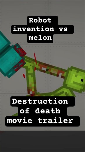 robot invasion vs melon and apple. destruction of death #movie