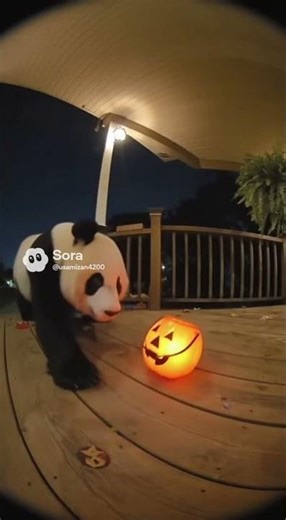 “Panda Freaks Out at Talking Pumpkin! 🎃🐼😂” #aianimation #itspizzatime #horrormovies