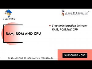 Interaction between RAM, ROM & CPU | Fundamentals of InformationTechnology | eLearning Video