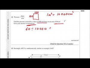 Edexcel Sample Paper 1H Question 12 - Compound Measures