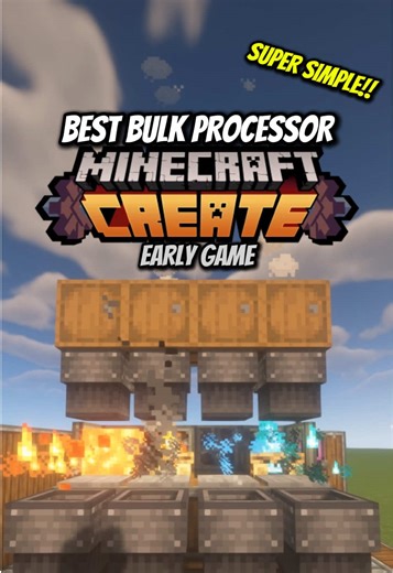 Best Bulk Processor Early Game Minecraft Create #minecraft #createmod | minecraft