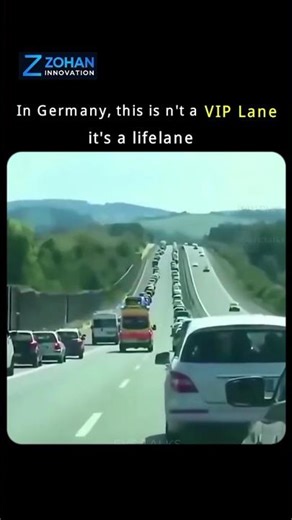 In Germany This Isn’t a VIP Lane… It’s a Life Line for Ambulances 😳🚑🇩🇪