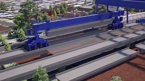 7.9K views · 251 reactions | We're carrying out the final commissioning and testing on the Caulfield to Dandenong project straddle carrier. Watch how this super-sized machine will build the elevated structure - an Aussie first  | Level Crossing Removal Project | Facebook