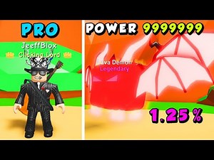 PEGUEI UM PET LENDÁRIO DE 1.25% NA NOVA ILHA VOLCANO NO CLICKING LEGENDS (Roblox)