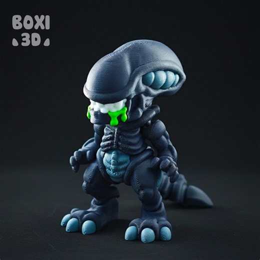 3D Printed Xenomorph Figurine: Articulated Alien Desk Toy - Etsy