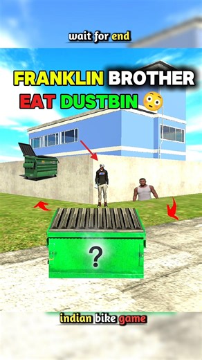 FRANKLIN GOT STUCK IN THE DUSTBIN 😨 INDIAN BIKE GAME || #shorts #indianbikedriving3d #shortsfeed 👈