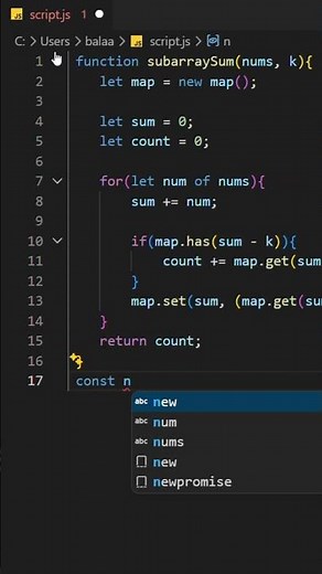 SUBARRAY SUM Equals K 🔢🔥 | JavaScript Easy Trick!