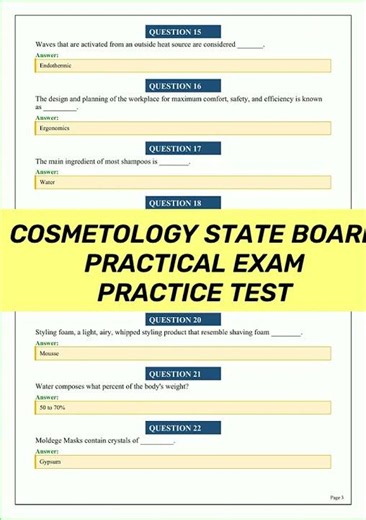 Cosmetology State Board Practical Exam 2026 | Complete Practice Test Questions & Skills Review