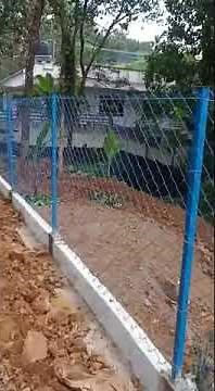 Chain link fence with GI round pillars